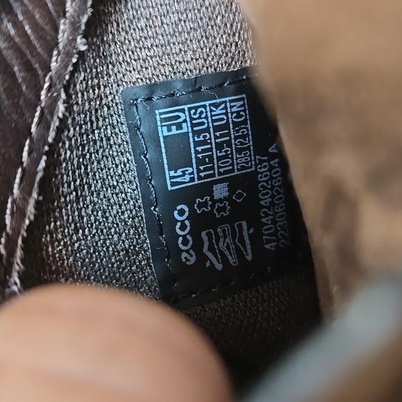 Ecco Mens Leathe Sneakers Shoes Sz 45/11-11.5 - Picture 11 of 11